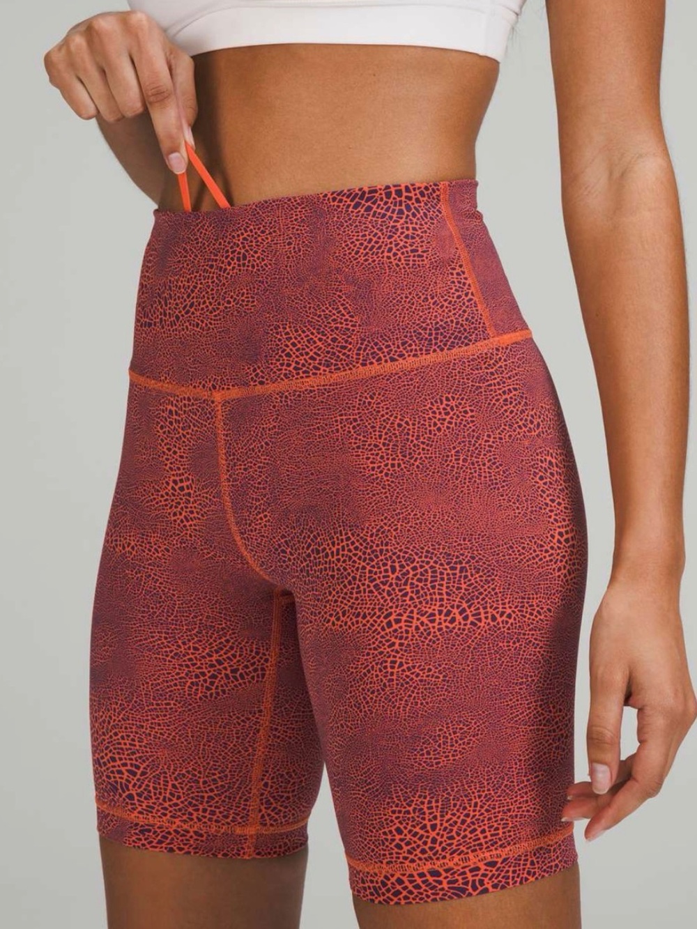 lululemon athletica High-Rise Athletic Biker Shorts- Crackle Glaze